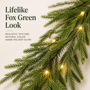 9Ft Christmas Norfolk Pine Garland+20 LED Lights Battery Powered for Mantle — 2