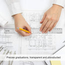 EBOOT 2 Pcs Clear Plastic Ruler Straight Ruler for School, 12 Inch — 7