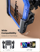 JOYROOM Motorcycle Bike Phone Holder Mount - [Not Block Camera] Bicycle Phone Holder Handlebar Cell Phone Clamp - [Silicone Wrapped] Scooter Phone Holder for iPhone Samsung 4.7''-7'' Smartphones — 5
