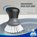MR.SIGA Dish Scrub Brush, Palm Brush Dish Scrubber, Gray, Pack of 2 — 3