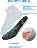 4D Cloud Insoles for Women and Kids, Arch Support Insoles, Memory Foam Insoles, Shock Absorption and Cushioning Sports Shoe Insoles for Foot & Joint Support (S Men 6-7 | Women 7-8) - Black — 5