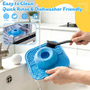 Slow Feeder Dog Bowls & Lick Mat for Liquid and Thick Treat, Anti-Slip Dog Lick Bowl with Interactive Rolling Ball, 5/6 Cup Pup Licking Toy for Large Medium Small Dogs and Cats-Large Blue — 6