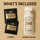 Eagle Liquid Shoe Polish Instant Shine – Quick-Dry Leather Polish with Built-In Sponge Applicator & 2 Cleaning Wipes | Clear — 2