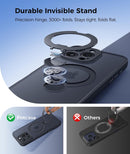 FNTCASE for iPhone 16 Pro Max Case with 360 Spin Magnetic Stand Black photo 3
