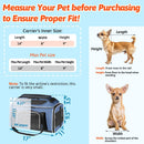 Petskd Top-Expandable Small Pet Carrier 17"x11"x9.5" Airline Approved