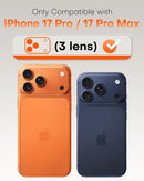 TOCOL for 2 Pack iPhone 17 Pro Max Camera Lens Protector/iPhone 17 Pro Camera Lens Protector Tempered Glass HD Individual Scratch Resistant Cover Accessories Case Friendly（Dark Blue） photo 2