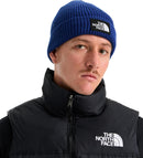 THE NORTH FACE TNF Logo Box Cuffed Beanie | Classic Fit, Rib Knit Winter Hat for Men & Women - Bold Blue — 2