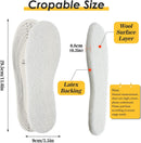 Janmercy 3 Pairs Wool Fleece Insoles, Adjustable Warm Fuzzy Inserts — 3
