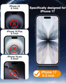 SIBEITU 3+3 Pack Screen Protector for iPhone 17 6.3 Inch Tempered Glass — 2