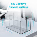 Boloyo Acrylic File Holder,1PC 2 Sections Clear File Organizer Mail Letter Sorter Desktop Folder Holder for Home Office School Envelope Bill Filling Paper Document — 2
