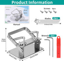 Manual Leather Splitter Peeling Machine Leather Paring Skiver Skiving Tools | Silver-Type C — 2