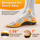 Work Orthotic Insoles for Standing All Day-240+ lbs Heavy Duty High Arch Support Boots Inserts Men Women, Comfort Dual PORON Cushioning for Plantar Fasciitis Relief, Flat Feet, Heel Pain - Yellow — 6