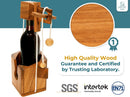 BSIRI Bottle Puzzle - Challenging 3D Wooden Bottle Holder and Bottle Lock Puzzle Games for Adults. Functional Bottle Storage, Ideal Bottle Lover Gifts, Fun Gifts, Game Night and Rustic Room Decor — 3