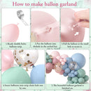 Amandir 173Pcs Pink Blue Green Balloon Arch Garland Kit — 4