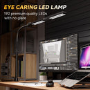 Adjustable LED Desk Lamp with Clamp & Remote, Wide 4-Head — 4