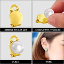 SANNIX 60-Piece Round Flat Back Earring Set: Non-Pierced Clip-On Earring Findings with Pads in 3 Colors for DIY Jewelry — 3