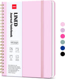 deli Pink Lined Spiral Journal Notebook, 160 Pages, A5 (5.5"x8") Hardcover Writing Notebook, College Ruled Spiral Bound Journal for Women & Men - Perfect for Work, School, Office & Note Taking — 1