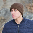 Connectyle Classic Double Layer Knit Beanie Hat Warm Thick Acrylic Winter Hats Daily Cuffed Beanies Watch Hat for Men Women - Coffee — 4
