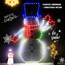 5FT 195 LED Snowman Light, Colorful Neon Light Sign Animated Christmas Decoration for Indoor Outdoor Yard Home Garden Christmas Festival Party Decoration — 3