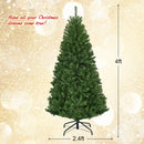 COSTWAY 4 FT Pre-lit Christmas Tree, Artificial Holiday Xmas Tree — 8