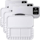 Mr. Pen- Airtight Watercolor Palette with Lid, 18 Wells & 2 Mixing Areas (Pack of 3) | White | 3 Pack — 1