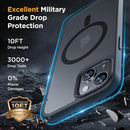 Miracase Magnetic for iPhone 15 Case (Compatible with MagSafe)（with 2X Screen Protectors） Military-Grade Protection, Anti-Fingerprint Translucent Matte Phone Cover for iPhone 15 6.1 inch, Black — 5