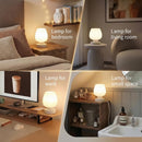 ONEWISH Small Bedside Lamp for Bedroom, 3-Way Dimmable Touch Control, 600 Lumen Bright Opal Glass Shade, 7.5 Inch… — 4