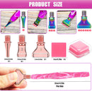 Diamond Art Tools Diamond Painting Accessories Kits with Screw Metal Tip Diamond Painting Pen Drill Bead Dot Pens for Art Craft Nail No Longer Loose (Pink Pen Rose Gold 3) — 2