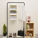 GRANNY SAYS 3-Shelf Hanging Closet Organizer, Foldable Storage, Beige — 5