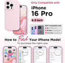 GolbinBox Magnetic for iPhone 16 Pro Case, Silicone Cover, Chalk Pink — 2