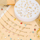 Flasoo 416 Pieces Gold Charm Bracelet Making Kit, Including Paperclip Chain Bracelets, Charms, Jump Rings for… — 6