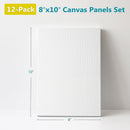 KEFF Canvas for Painting - 12-Pack 8x10 Canvas Value Pack - 100% Cotton Triple Primed Small Canvases for Painting. Mini Canvases Bulk Set for Acrylic, Oil, Watercolor&Tempera - Art Supplies for Adults — 2