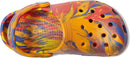 Crocs Unisex-Child Classic Watercolor Marbled Clog | 6 Toddler | Orange Zing/Multi — 6
