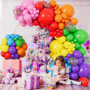 162 Pcs Colorful Rainbow Balloons Arch Kit, Diffrent Size Rainbow Balloon Garland, Globos De Colores for Party Decoration Birthday Party Supplies. | Multi — 6