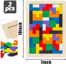 3 Otters Wooden Tangram Puzzle, 2-Pack Russian Blocks Brain Teaser — 5