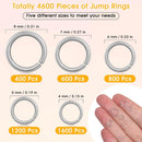 PAXCOO 4600Pcs Silver Jump Rings with Jump Rings Open/Close Tools for Jewelry Making and Necklace Repair (Assorted… — 2
