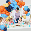 Amandir 153pcs Blue Orange Balloon Garland Arch Kit Different Sizes — 7