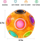 Vdealen Magic Rainbow Puzzle Ball, Fidget Ball Puzzle Brain Teaser Fidget Toy for Boys & Girls- Birthday Party Easter Valentines Christmas Stocking Stuffers for Kids Teen & Adults(Orange) — 2