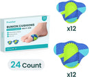 Promifun Bunion Pain Relief Pads to Wear with Shoes - 24 ct Bunion Cushion - Moleskin Protect Feet for Men and Women - Water-Resistant Self-Stick Adhesive (Multi-Size, Patterned) | 24 Count ( Multi-size) — 7