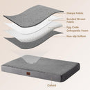 EHEYCIGA Orthopedic Dog Bed Large with Removable Washable Cover, 41IN Grey