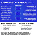 Electric Foot Callus Remover Kit, Elmchee Rechargeable Callous removers 3 Grinding Heads Waterproof Foot Scrubber File, Professional Pedicure Tools kit Feet Care for Dead, Cracked Dry Skin - White — 8