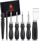 CBHGFEA 7 PCS Leather Knife Set, Leather Working Tools — 1