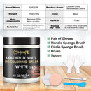 White Leather Recoloring Balm, Leather Repair Kit for Furniture,Leather Dye Couch Paint and Repair,Leather Scratch Remover,Leather Color — 4