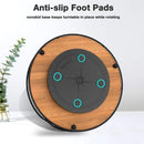 Lazy Susan Turntable Organizer for Cabinet Pantry Kitchen Countertop Refrigerator Cupboard, Pine Wood, 9", Carbonized Black — 5