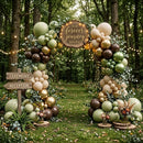Sage Green Brown Safari Balloons, 60PCS Dusty Olive Green Coffee Beige Metallic Gold Eucalyptus Latex Balloon, Camo Army Hunting Balloons for Woodland Baby Shower Birthday Party Decorations Supplies | 12inch-60pcs — 6