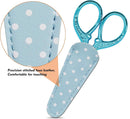 Embroidery Scissors 3.6 inch Crafting Scissors with Leather Cover | Light Blue — 4
