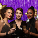 DECOCKRAT 3 Pack Foil Fringe Backdrop - Purple Shiny Tinsel Curtains for Party Decoration/Photo Booth Props - 3.3x8.2 FT Metallic Foil Backdrop for Birthday, Wedding, Graduation, Christmas. — 5