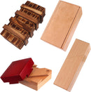 4 Pack Wooden Secret Puzzle Box with Hidden Compartment - 3D Brain Teaser Magic Drawers - Gift Card Puzzle Box for Adults and Kids — 1