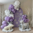 Purple Silver Balloons, 12 Inch Metallic Purple Silver Balloons Light Purple Silver Latex Balloons Lavender Silver Confetti Balloons for Princess Party Girl Birthday Wedding Baby Shower Decorations | Purple and Silver — 4