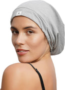 YANIBEST Slouchy Beanie Hat Satin Lined Sleep Cap Chemo Headwear Caps - Hot Pink — 4